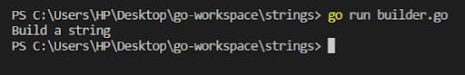 Using Strings Builder to Create a String from Byte Slices