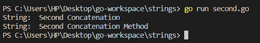 String Second Concatenation Method