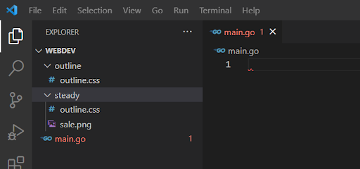 Coding in the main.go FIle