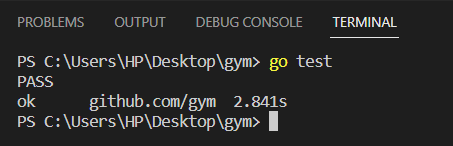 output in the Terminal
