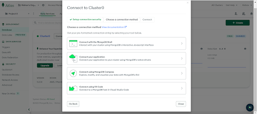 navigate to Database